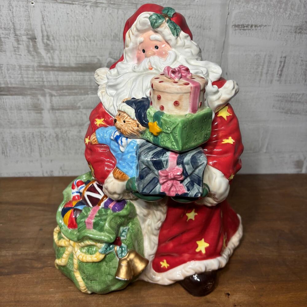 Santa Cookie Jar Unique 13.5"
